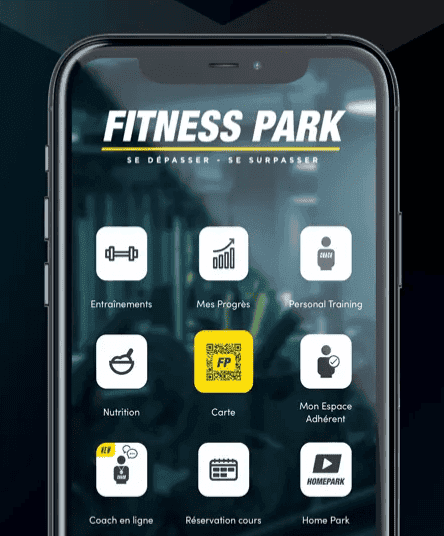 Fitnesspark application Réservation coach FitnessPark